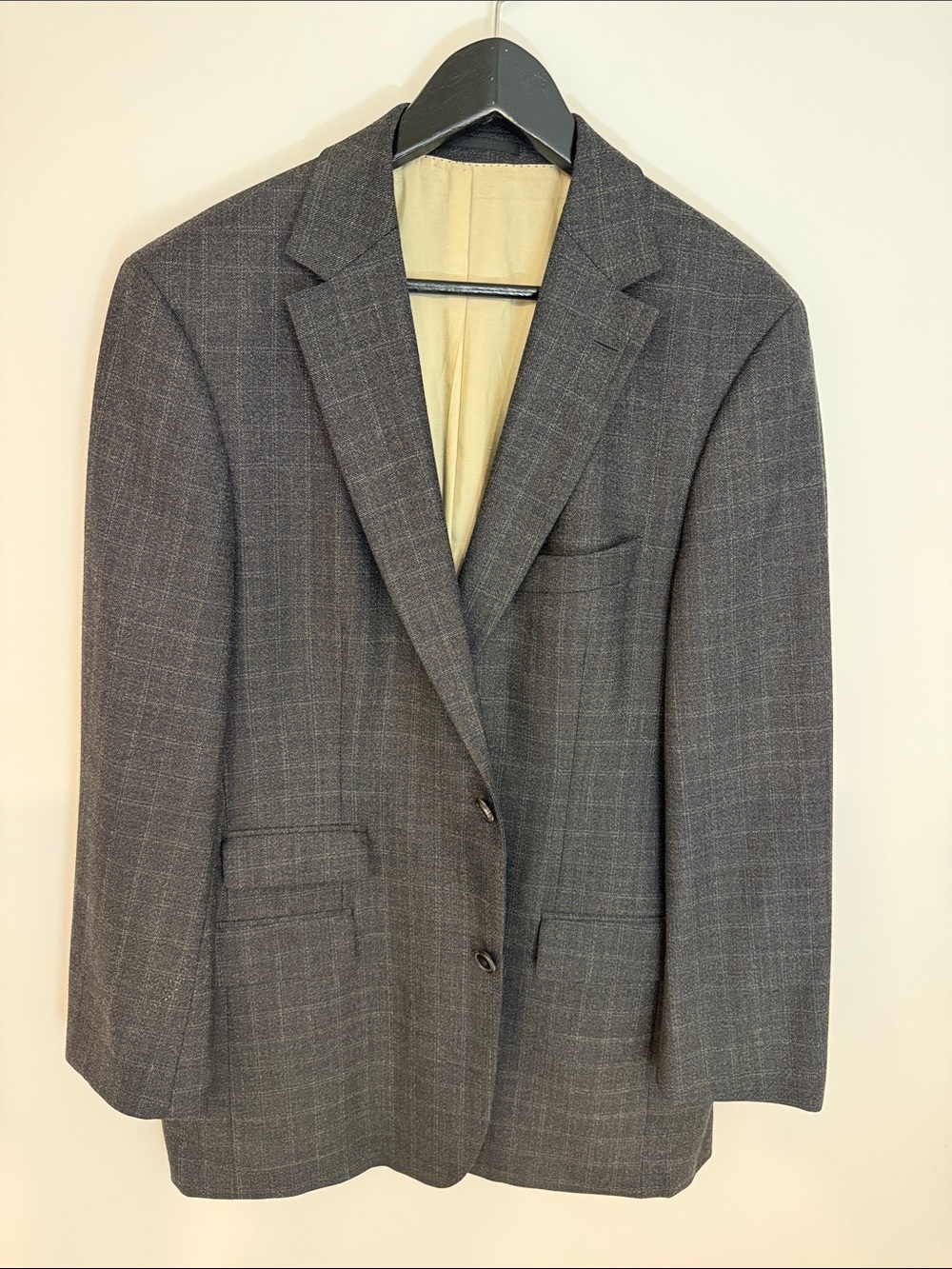 Hugo Boss Charcoal Gray Windowpane Sport Coat